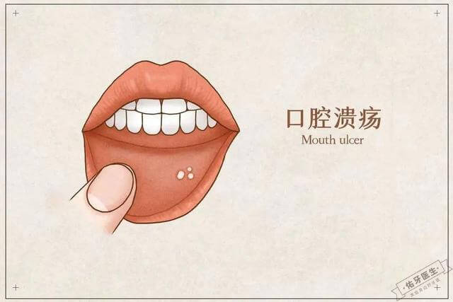 口腔溃疡示意图